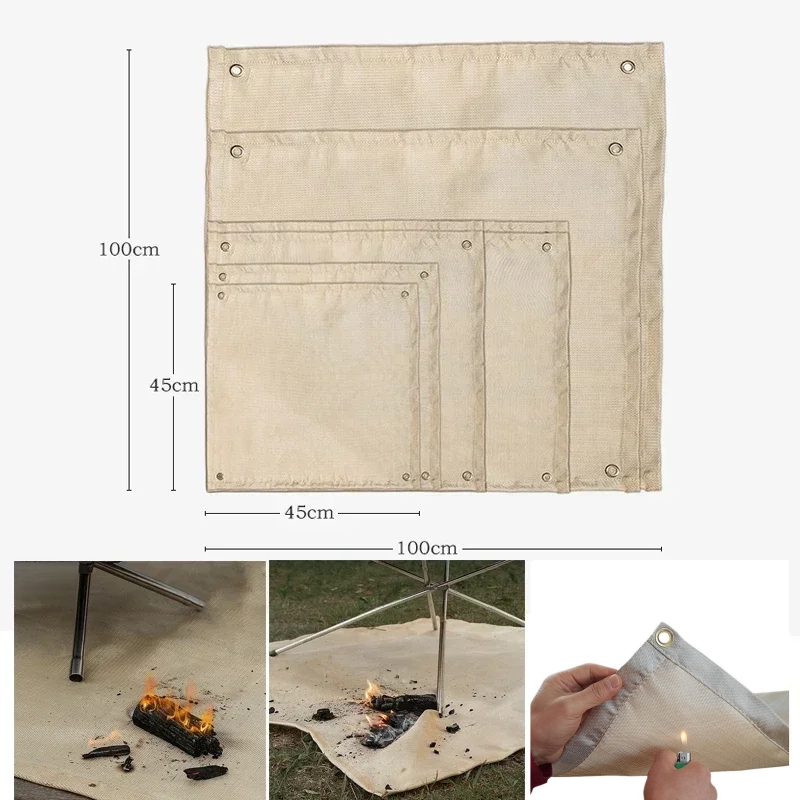 Outdoor Camping Grill - Tapete à Prova de Fogo para