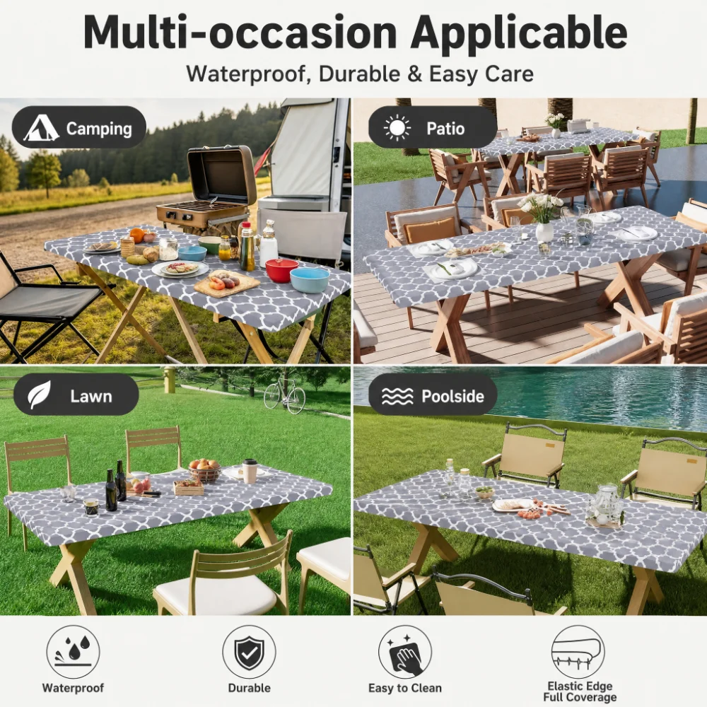 Camp Table Folding - Capa de Mesa Retangular, Toalha de