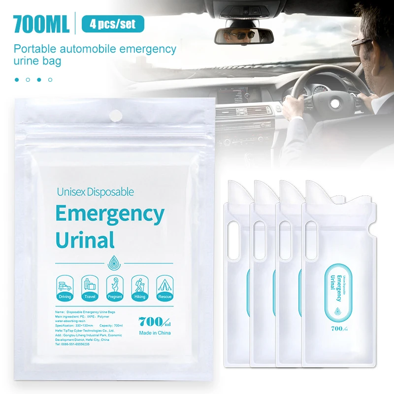 Bivvy Bag Emergency - Saco de urina descartável do carro,