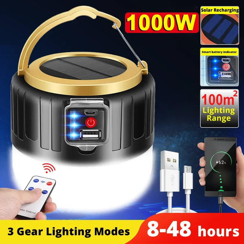Outdoor Camping Gazebo - Led solar luz de acampamento banco