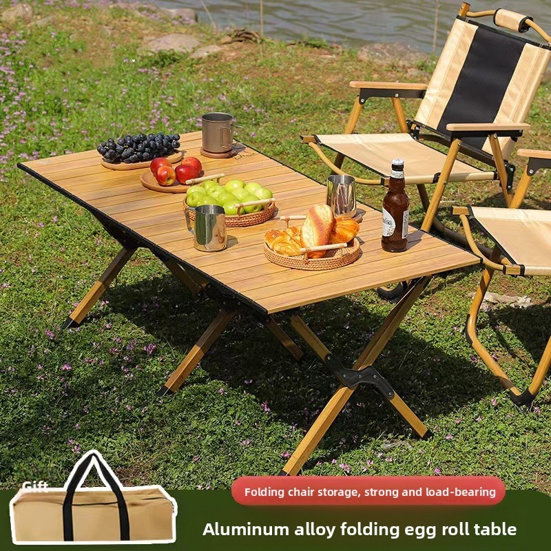 Outdoor Camping Table With Storage - Nova Mesa Dobrável Estilosa para Exterior,