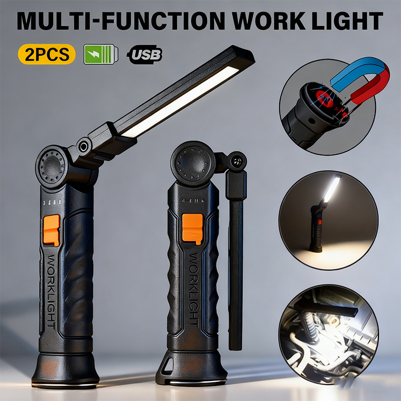 Outdoor Camping Decor - Lanterna led cob portátil usb recarregável