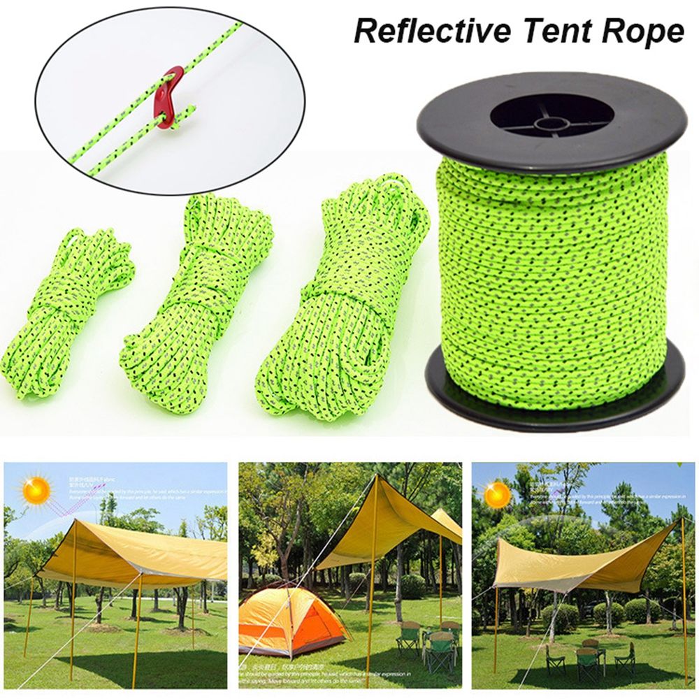 Outdoor Camping Extension Cord - Corda reflexiva para barraca, 5/10/20/100m, linha