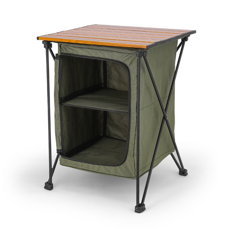 Outdoor Camping Table With Storage - Armário de Armazenamento Dobrável em Liga