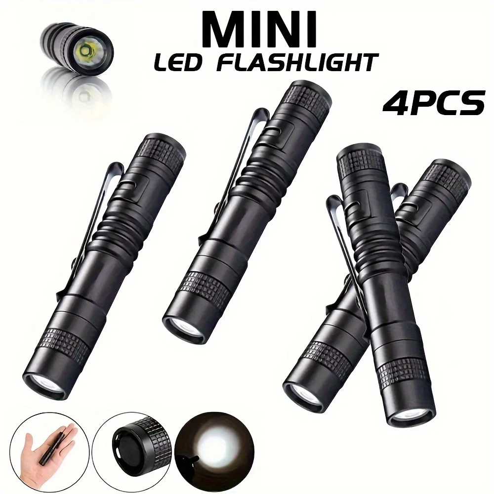 Outdoor Camping Decor - 1-4 pçs mini portátil led caneta