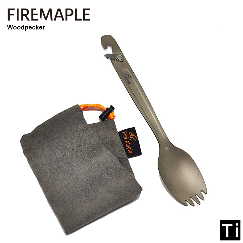 Outdoor Camping Dining Set - Fire Maple Titanium Spork com Multifunções,