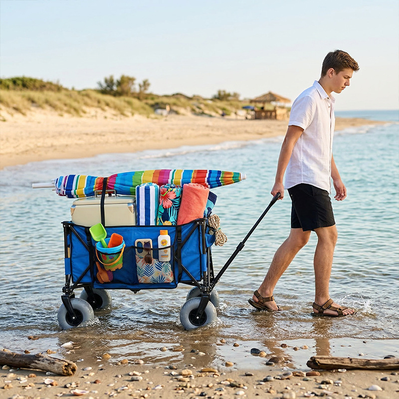 Carrinho de Praia Metálico Dob - Camp Table Folding avaliação e preço