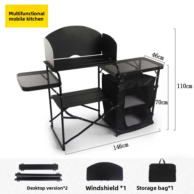 Mesa de Camping Multifuncional - Outdoor Camping Table With Storage avaliação e preço