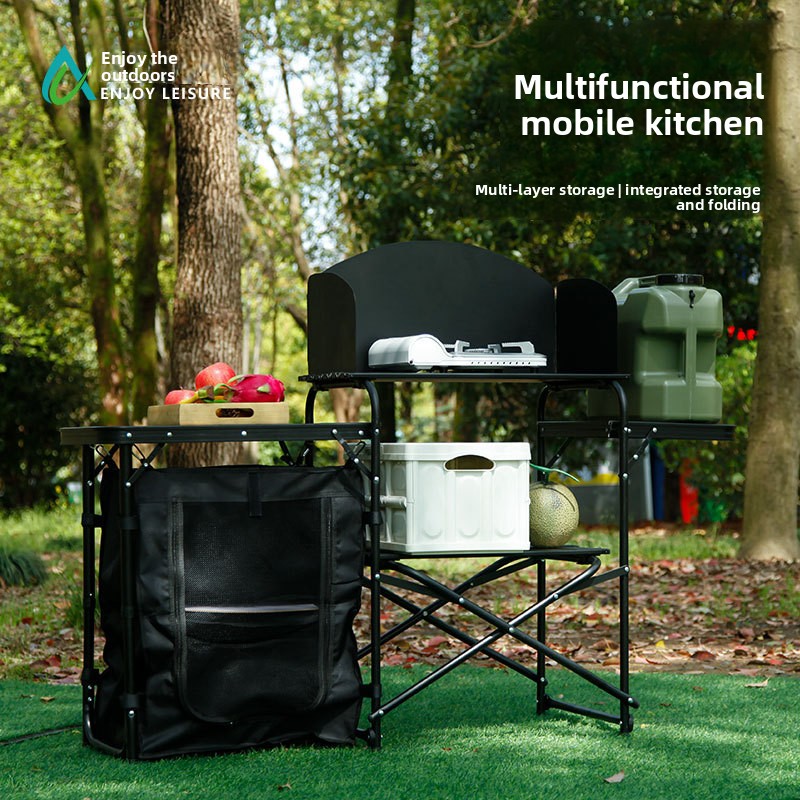 Mesa de Camping Multifuncional - Outdoor Camping Table With Storage avaliação e preço