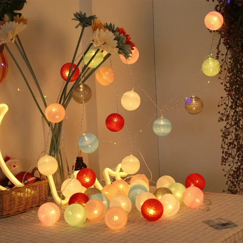 Bolas de algodão led luzes da  - Outdoor Camping Lights String avaliação e preço