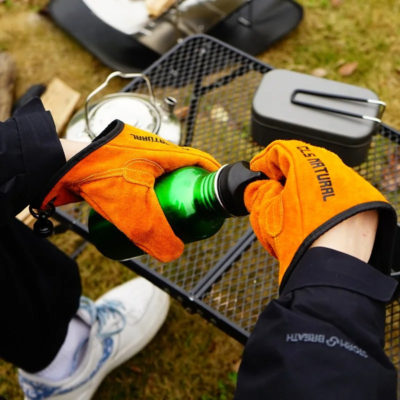 Luvas de Couro Bovino Resisten - Outdoor Camping Grill avaliação e preço