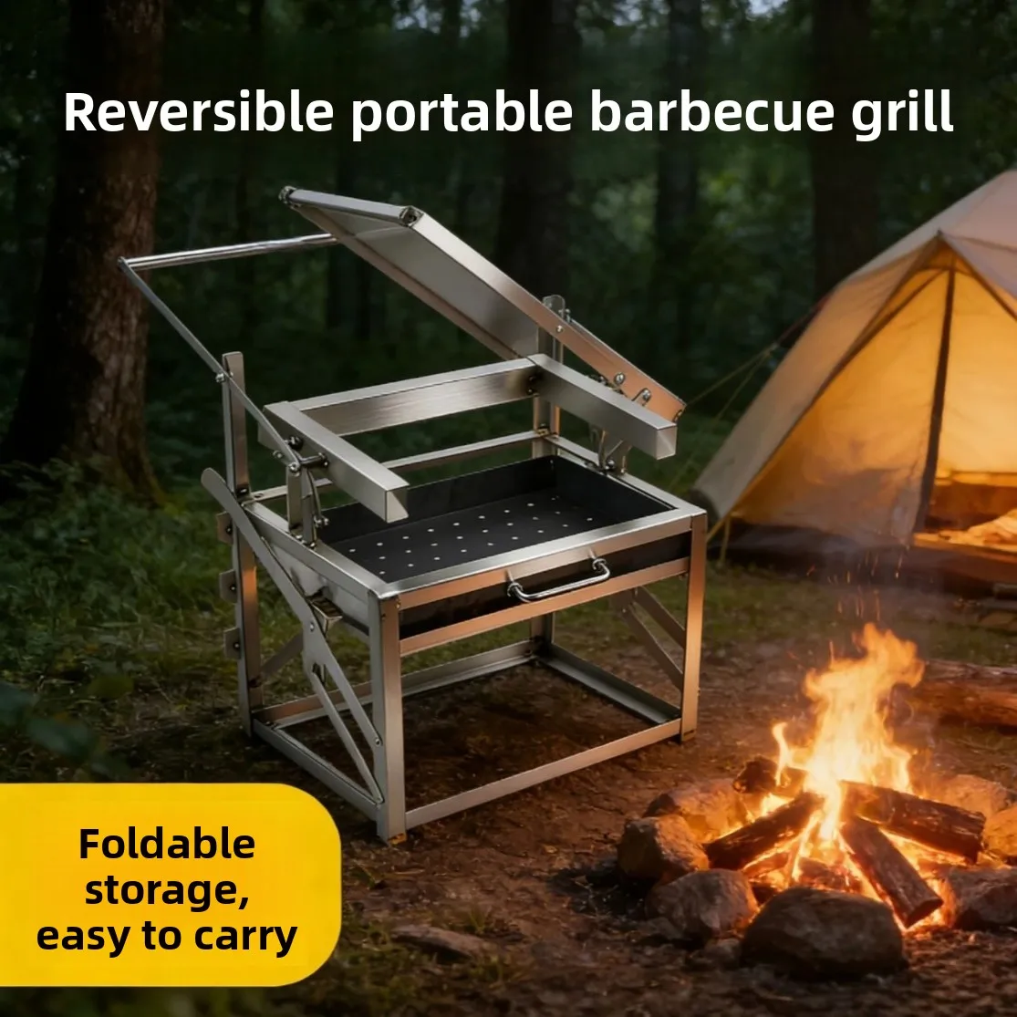 Churrasqueira Durável com Rota - Outdoor Camping Grill avaliação e preço
