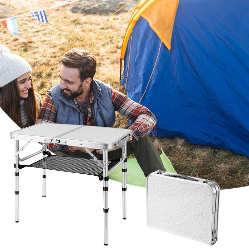 Mesa de acampamento dobrável a - Outdoor Camping Table With Storage avaliação e preço