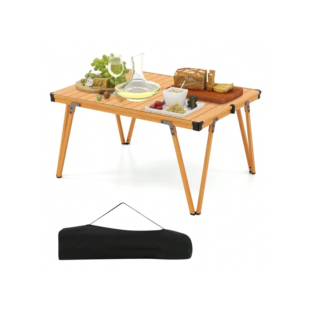 Mesa de Camping Dobrável com B - Outdoor Camping Table With Storage avaliação e preço