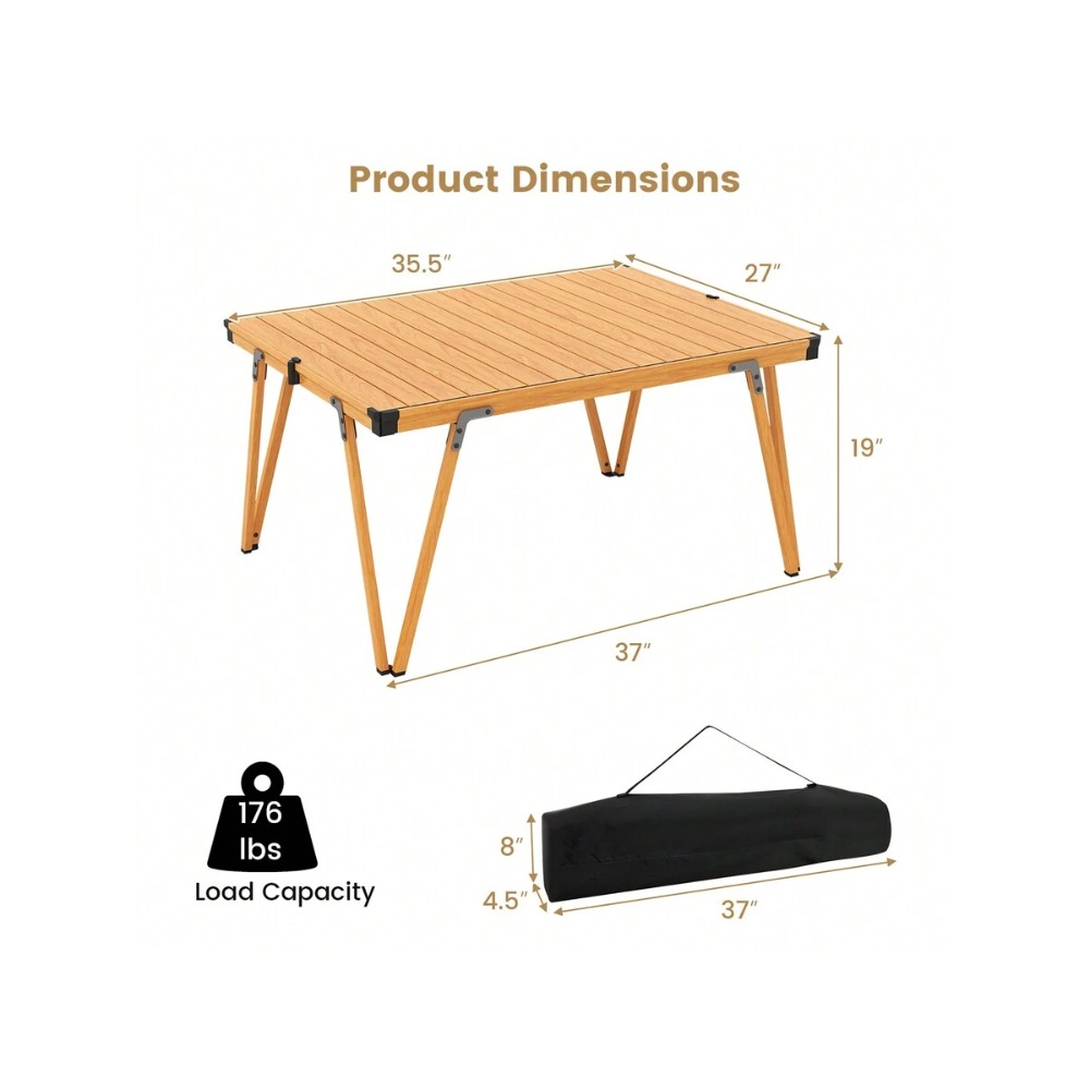Mesa de Camping Dobrável com B - Outdoor Camping Table With Storage avaliação e preço