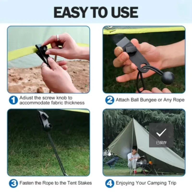 5/10/20/50 Peças Grampos de Fi - Outdoor Camping Extension Cord avaliação e preço