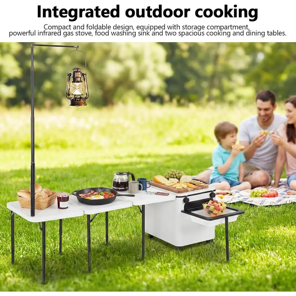 Mesa de Cozinha Portátil e Dob - Outdoor Camping Table With Storage avaliação e preço
