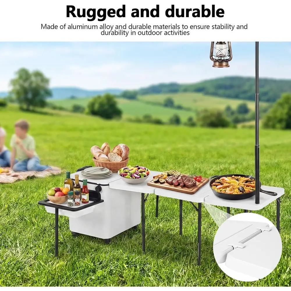 Mesa de Cozinha Portátil e Dob - Outdoor Camping Table With Storage avaliação e preço
