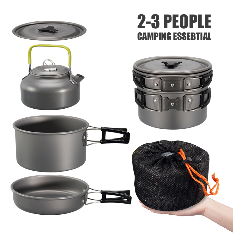 Westtune kit de panelas de aca - Outdoor Camping Dining Set avaliação e preço