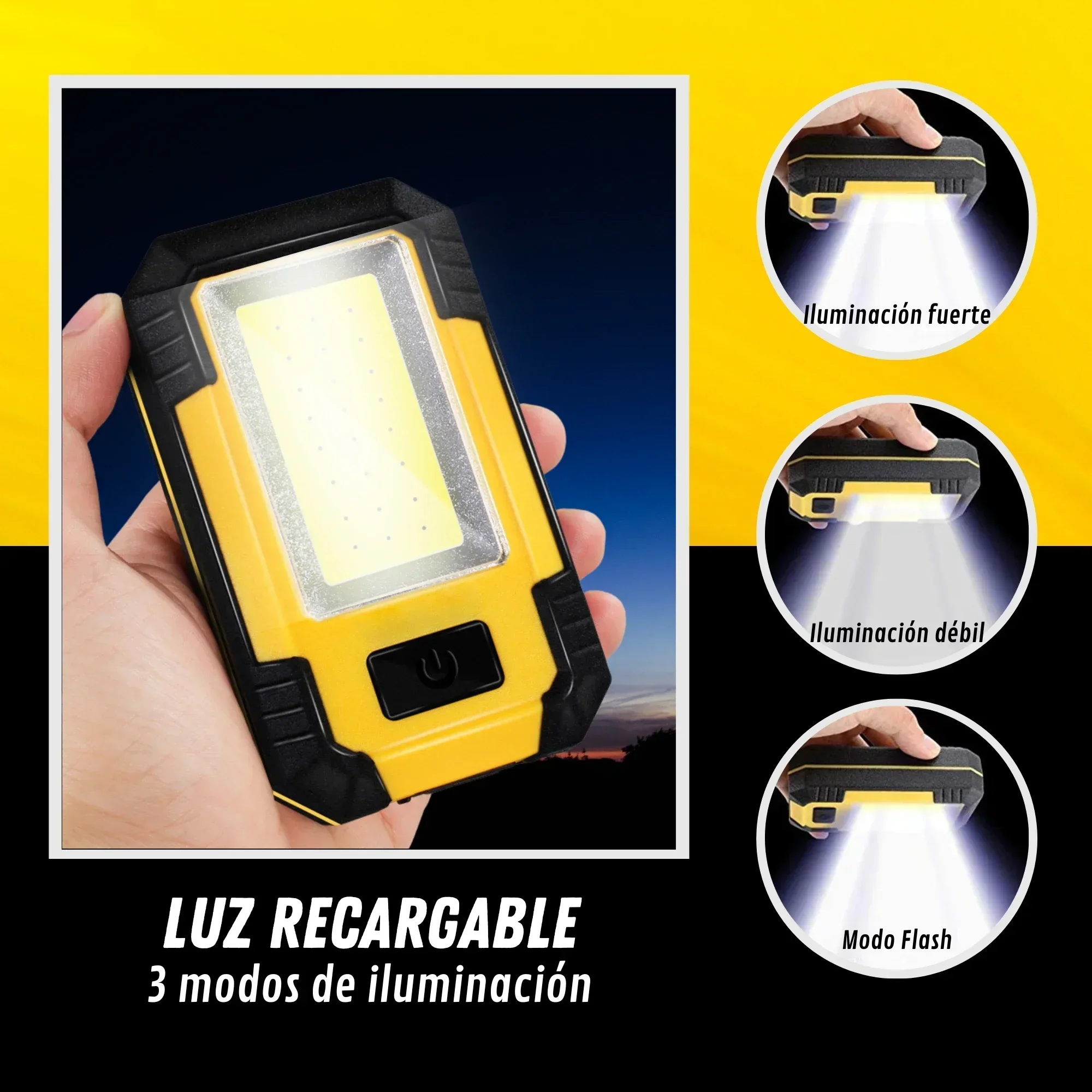 Lanterna de Trabalho Recarregá - Outdoor Camping Decor avaliação e preço