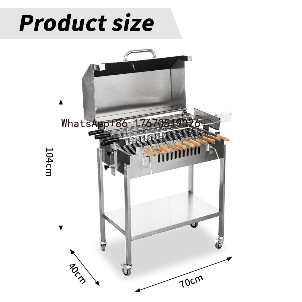 Churrasqueira Rotativa Moderna - Outdoor Camping Grill avaliação e preço