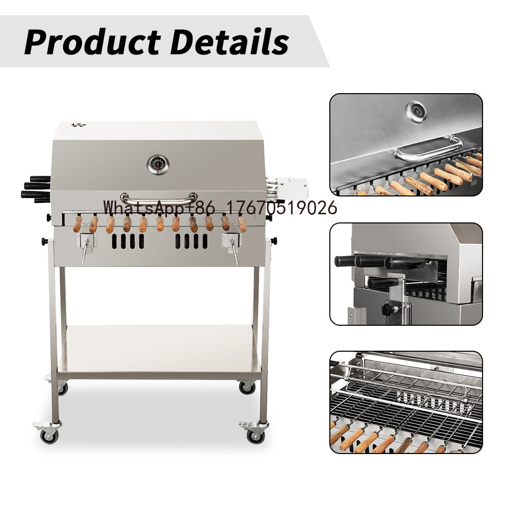 Churrasqueira Rotativa Moderna - Outdoor Camping Grill avaliação e preço