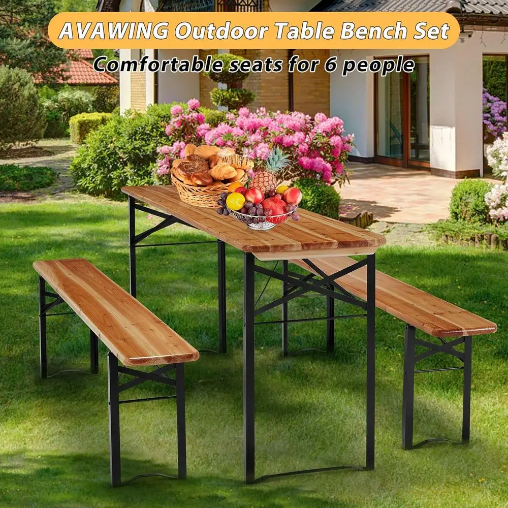 Conjunto Portátil de Mesa e Ba - Outdoor Camping Dining Set avaliação e preço
