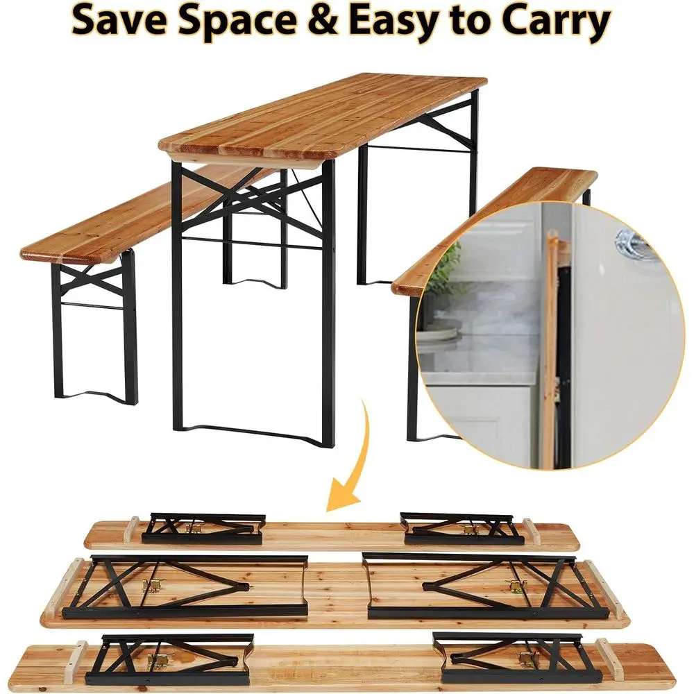 Conjunto Portátil de Mesa e Ba - Outdoor Camping Dining Set avaliação e preço