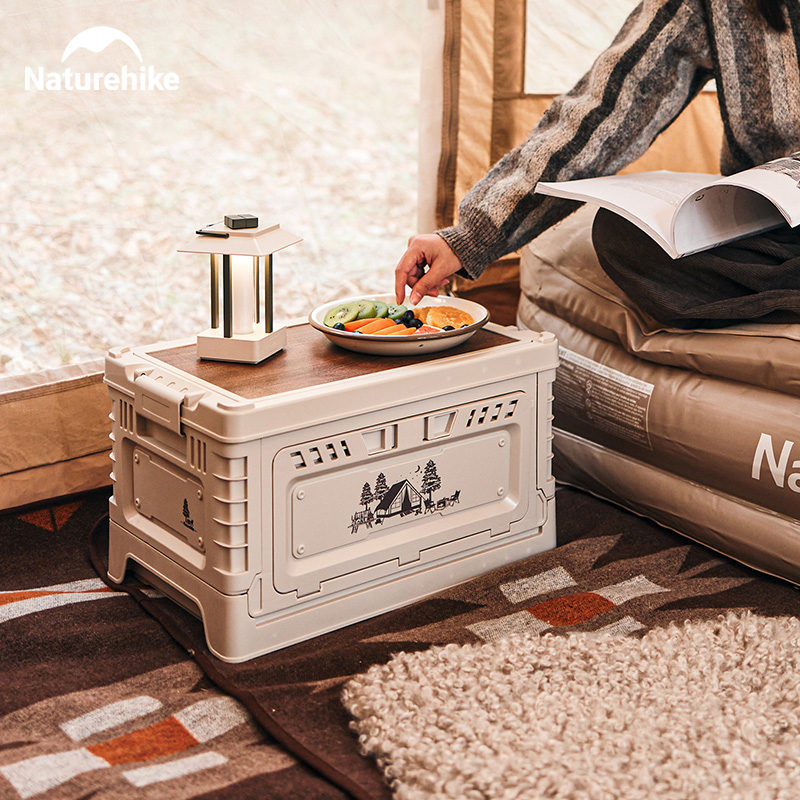 Naturehike-Folding Storage Box - Outdoor Camping Table With Storage avaliação e preço