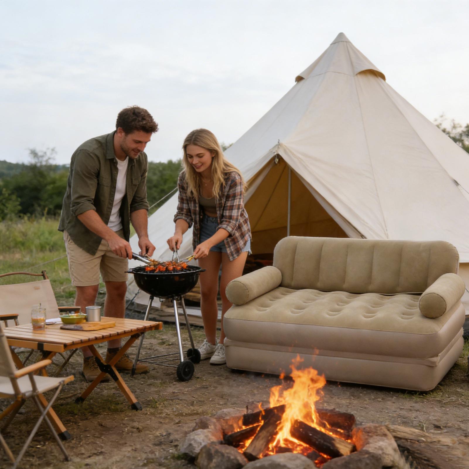 Sofá inflável com bomba de ar, - Bed Outdoor Camping avaliação e preço