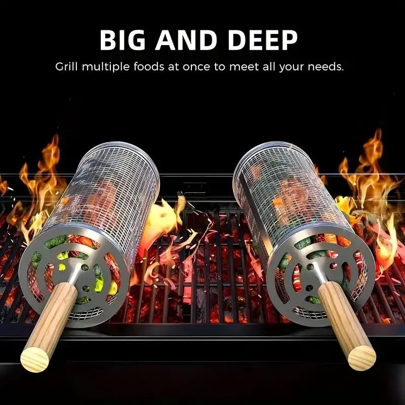 Cesto de Churrasco em Aço Inox - Outdoor Camping Grill avaliação e preço