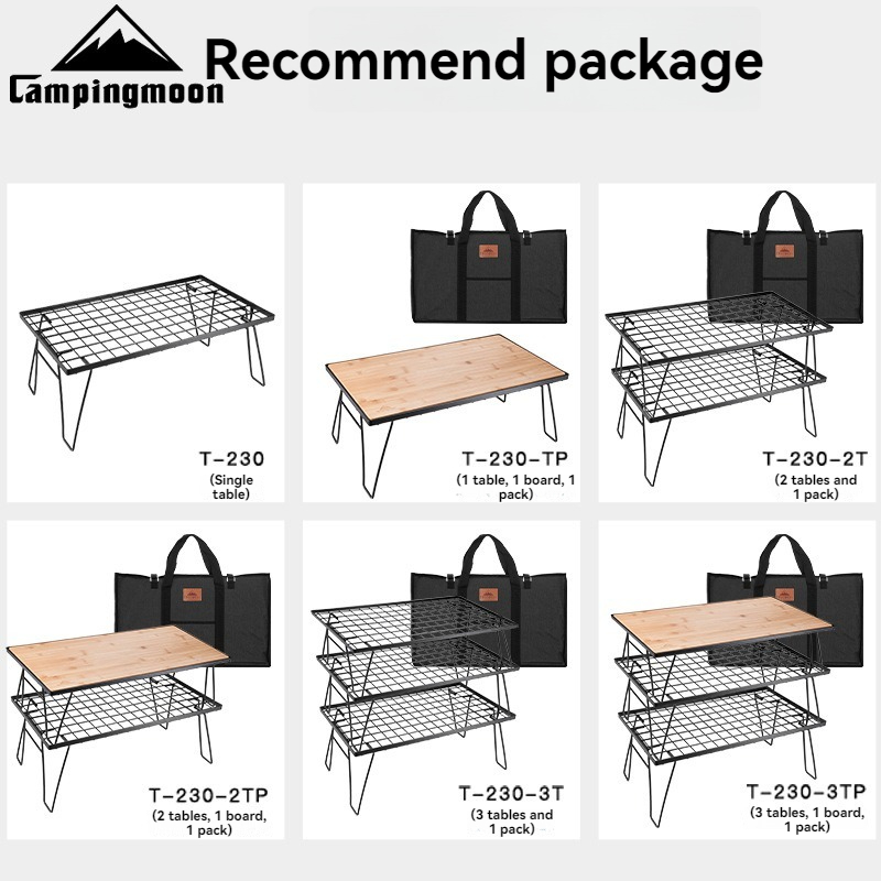 CAMPINGMOON T-230 Rack de Arma - Outdoor Camping Table With Storage avaliação e preço