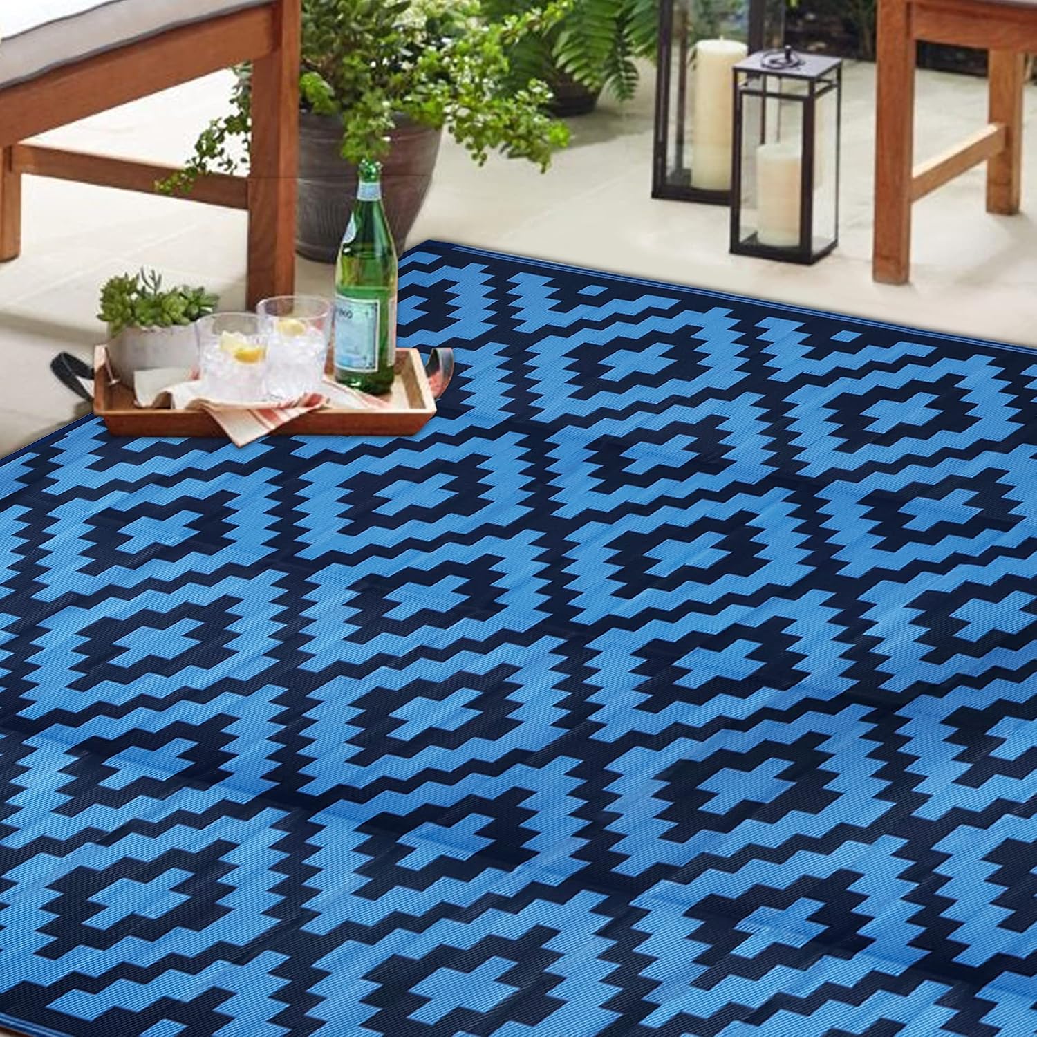 Tapete Impermeável para Exteri - Outdoor Camping Rugs 9X18 avaliação e preço