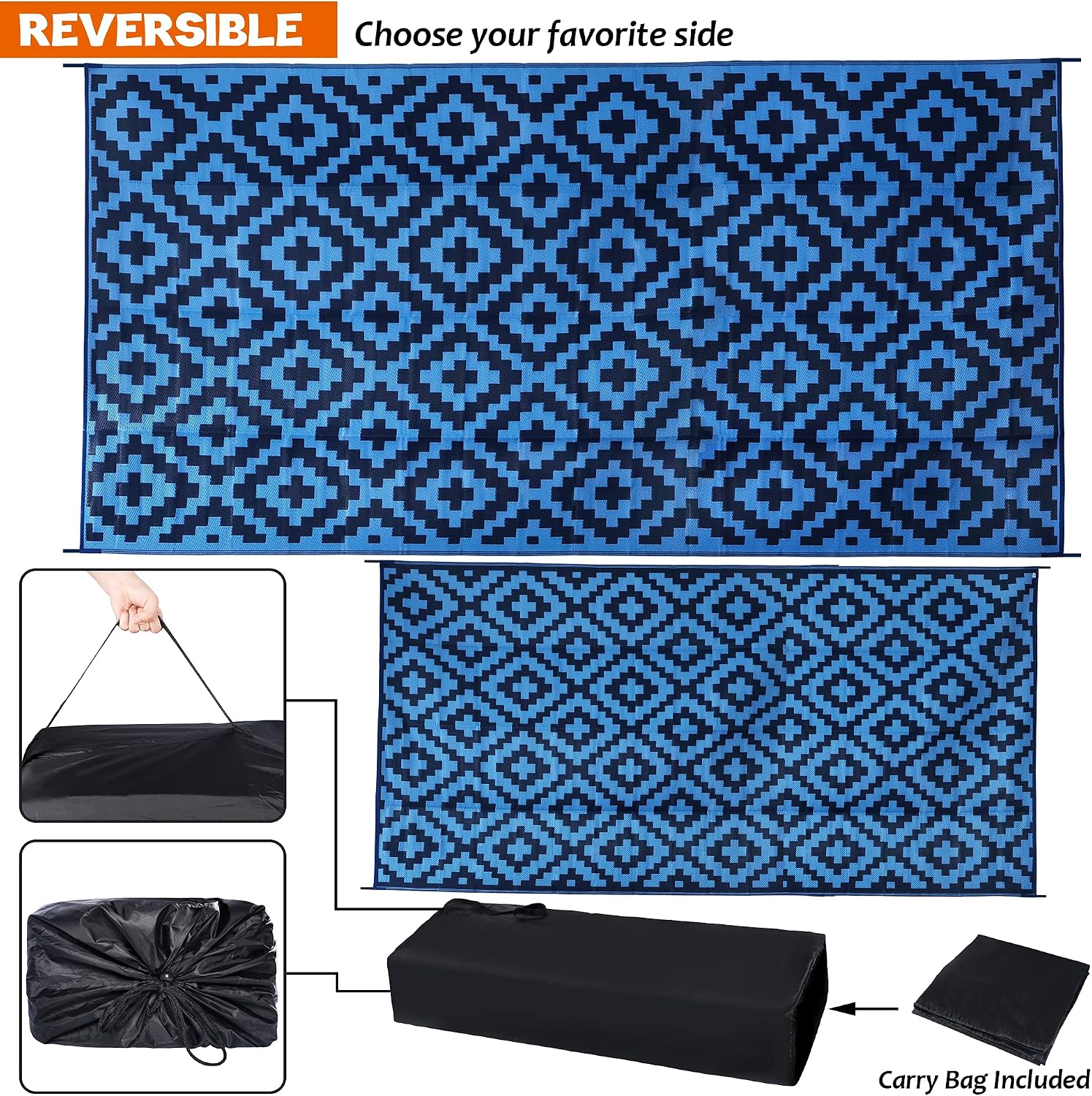 Tapete Impermeável para Exteri - Outdoor Camping Rugs 9X18 avaliação e preço