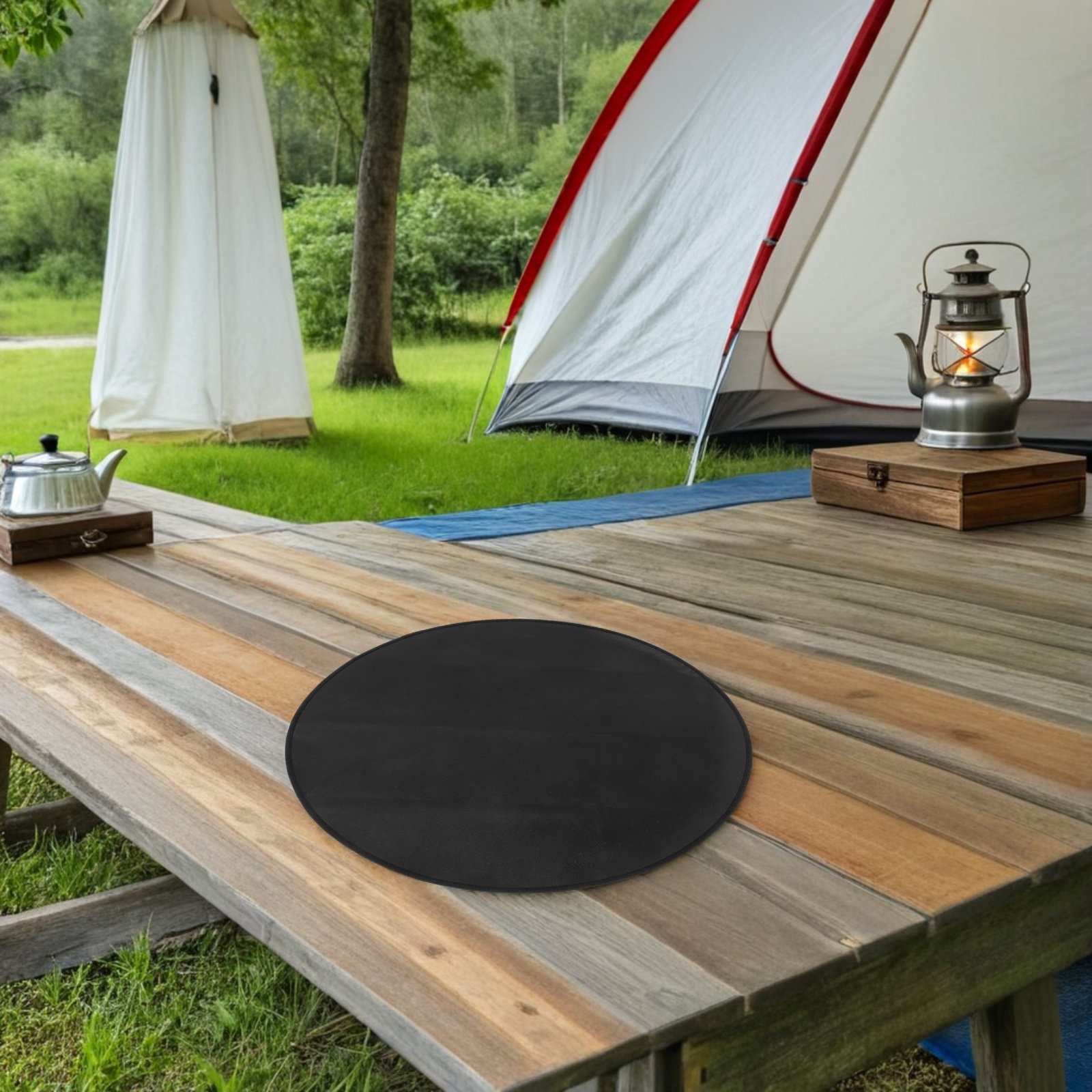 Tapete Redondo à Prova de Fogo - Outdoor Camping Grill avaliação e preço