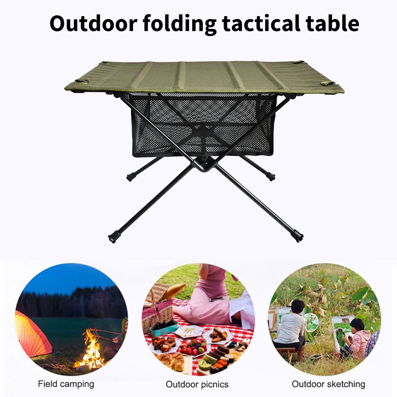 Rede de armazenamento de mesa  - Outdoor Camping Table With Storage avaliação e preço