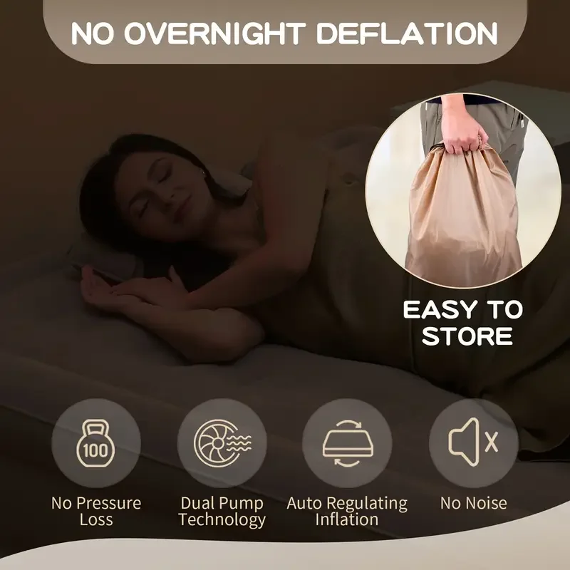 Colchão Inflável de Luxo para  - Bed Outdoor Camping avaliação e preço