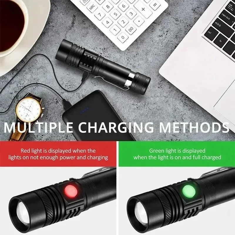 Lanterna LED T6 Recarregável,  - Outdoor Camping Decor avaliação e preço