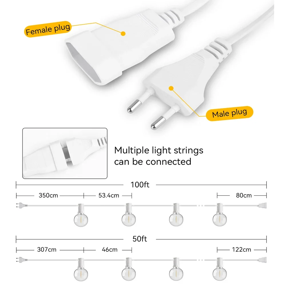 30m 15m luz de corda de fadas  - Outdoor Camping Lights String avaliação e preço