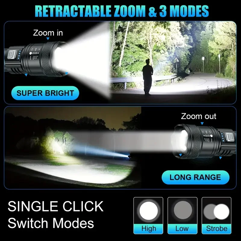 Lanterna tática led 2000lm, re - Outdoor Camping Decor avaliação e preço