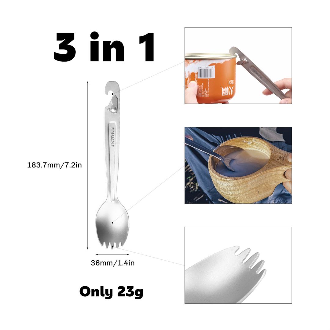 Fire Maple Titanium Spork com  - Outdoor Camping Dining Set avaliação e preço