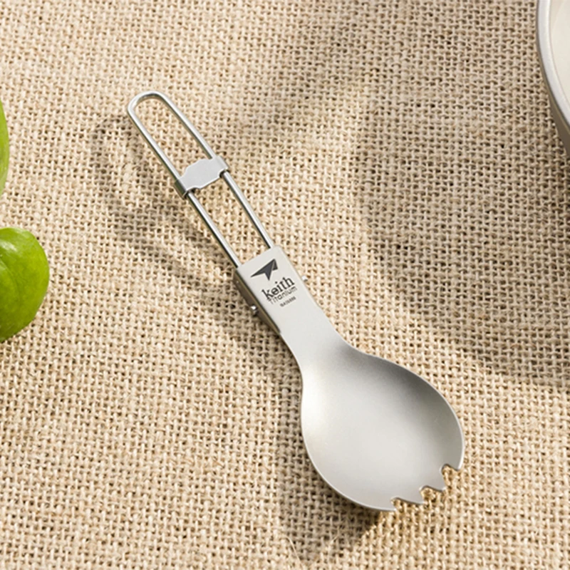 Keith Titanium Spork com alça  - Outdoor Camping Dining Set avaliação e preço
