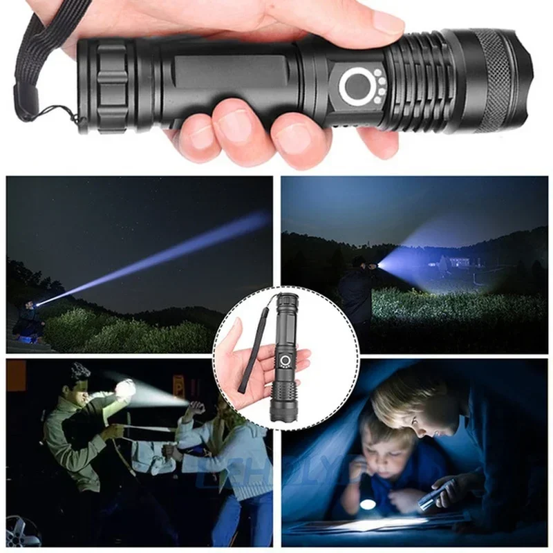 Alta potência xhp70 lanterna l - Outdoor Camping Decor avaliação e preço