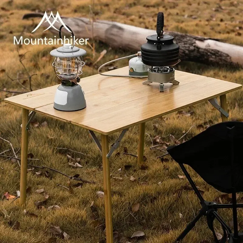 Mesa Dobrável de Bambu MOUNTAI - Outdoor Camping Table With Storage avaliação e preço
